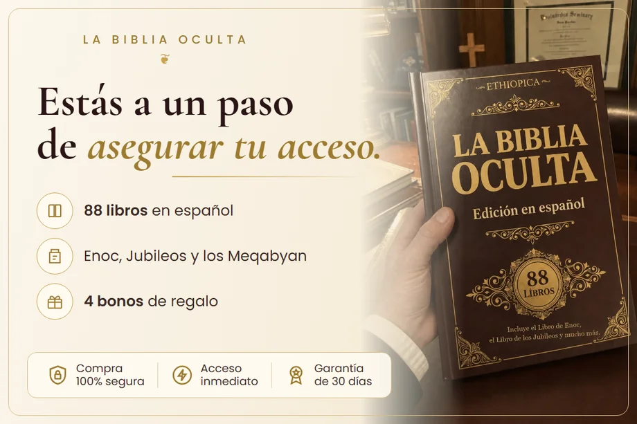La Biblia Oculta: estás a un paso de asegurar tu acceso. Compra 100% segura, acceso inmediato y garantía de 30 días.